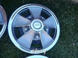 1965-1966 Chevrolet Simulated Mag Wheel Hubcaps Chevelle Impala Nova 14 Inch WOW