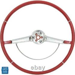 1965-1966 Impala Steering Wheel & Horn Ring Kit Red