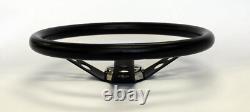 1965-1969 Mustang 13 1/4 classic black on black steering wheel Mustang Horn Cap