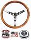 1965-1969 Mustang Wood Steering Wheel Pony 15 Classic Walnut