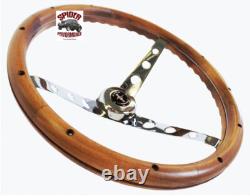 1965-1969 Mustang wood steering wheel PONY 15 CLASSIC WALNUT