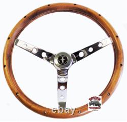 1965-1969 Mustang wood steering wheel PONY 15 CLASSIC WALNUT