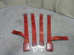 1965 Mustang Coupe Fastback Red Seat Belt Set Original Nice