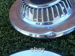 1966-1967 Chevrolet Dog Dish Hubcaps Chevelle Nova Poverty Hub Caps Real Deal GM