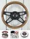 1967-1968 Pontiac Wood Steering Wheel 13 1/2 Walnut Ii