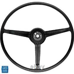 1967-68 Camaro Standard Steering Wheel 3 Spoke Black With Black Spokes EA 9745977