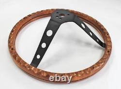 1967 68 Pontiac GTO Firebird LeMans Grant Wood Steering Wheel Black Spokes 15