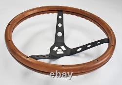 1967 68 Pontiac GTO Firebird LeMans Grant Wood Steering Wheel Black Spokes 15