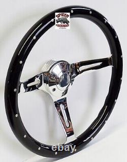 1967 Camaro steering wheel 14 BLACK WOOD RIVET
