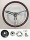 1968 1969 Charger Dart Coronet High Gloss Mahogany Wood Steering Wheel 15