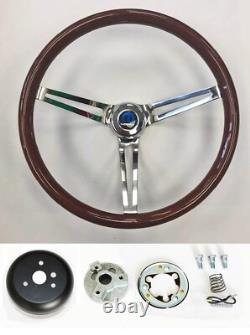 1968 1969 Charger Dart Coronet High Gloss Mahogany Wood Steering Wheel 15