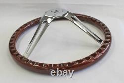 1968 1969 Charger Dart Coronet High Gloss Mahogany Wood Steering Wheel 15