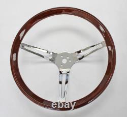 1968 1969 Charger Dart Coronet High Gloss Mahogany Wood Steering Wheel 15