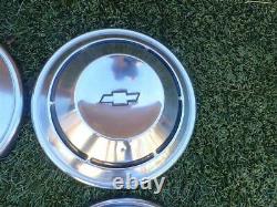 1968-1970 Chevrolet Dog Dish Hubcaps Camaro Chevelle Nova Impala 1969 Bowtie WOW