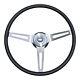 1969 1970 Chevelle Cushion Grip 3 Spoke Steering Wheel Black