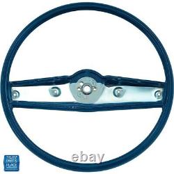 1969-1970 Chevy Cars Standard 2 Spoke Blue Bare Steering Wheel EA