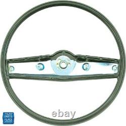 1969-1970 Chevy Cars Standard 2 Spoke Plastic Bare Steering Wheel Dark Green EA