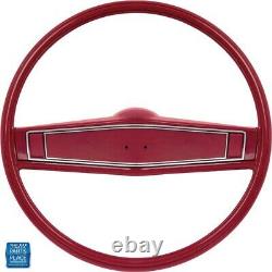 1969-1970 Chevy Cars Standard 2 Spoke Plastic Bare Steering Wheel Kit Red