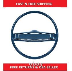 1969-1970 Chevy Cars Standard 2 Spoke Plastic Steering Wheel Kit Dark Blue