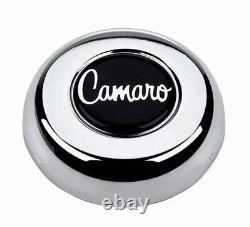 1969-1994 Camaro Grant Black Grip Chrome Spokes Steering Wheel 13 1/2 Camaro Cap