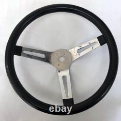 1970-73 C10 C20 Blazer Black Chrome Spokes Steering Wheel 13 1/2 red/blk Bowtie
