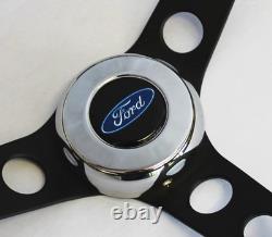 1975-1977 Bronco 70-77 F100 F150 F250 F350 Black on Black steering wheel 14 1/2