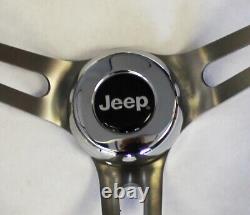 1976-1995 Jeep CJ7 CJ5 YJ Wrangler 15 Wood Steering Wheel Stained Grip 15