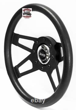 1976-1995 Jeep steering wheel 13 1/2 BLACK 4 SPOKE