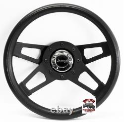 1976-1995 Jeep steering wheel 13 1/2 BLACK 4 SPOKE