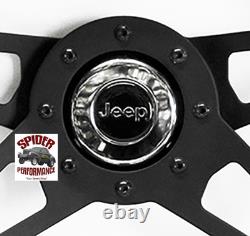 1976-1995 Jeep steering wheel 13 1/2 BLACK 4 SPOKE