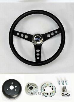 1978 1991 Ford F100 F150 F250 F350 Bronco 13 1/4 classic black steering wheel