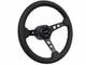 1990-2002 Chevy Camaro Z28 6 Bolt S6 Black Leather Steering Wheel Kit, White Z28