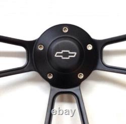 1995-2001 Chevrolet S10 Pick Up Black on Black Steering Wheel 14 Bowtie Cap