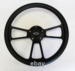 1995-2001 Chevrolet S10 Pick Up Black on Black Steering Wheel 14 Bowtie Cap