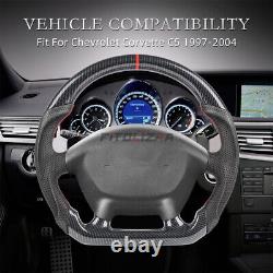 1X Hydro Dip Carbon Fiber Steering Wheel For Chevrolet Corvette C5 ZR1 Z06 97-04