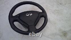 2010-2013 Infiniti G37 Sedan Steering Wheel Assembly Black Oem Used