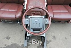 2011-16 Ford Crew Cab King Ranch Seats Console Steering Wheel & Door Panels Set
