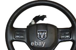 2013-2018 Dodge Ram 1500 2500 3500 Black Leather Steering Wheel