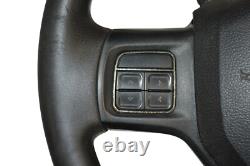 2013-2018 Dodge Ram 1500 2500 3500 Black Leather Steering Wheel