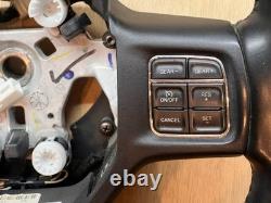 2013-2018 Dodge Ram 1500 2500 Black Leather Steering Wheel HEATED