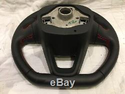 2013-2020 Seat 6f Leon Ibiza Arona Flat Bottem Steering Wheel Fr Red Stitching