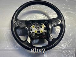 2014-2020 Chevy Silverado 1500 Tahoe Suburban Steering Wheel Leather Black OEM