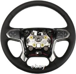 2014-2020 Silverado Suburban Tahoe GM Black Leather Steering Wheel 84483746