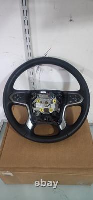 2014-2020 Silverado Suburban Tahoe GM Black Leather Steering Wheel 84483746