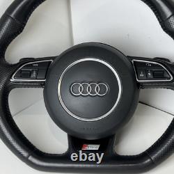 2014 Audi Q5 Leather Sline Steering Wheel Flatbottom Oem