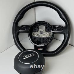 2014 Audi Q5 Leather Sline Steering Wheel Flatbottom Oem