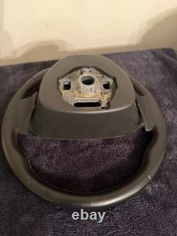 2015-2019 C7 Corvette Z06 OEM Steering Wheel Black with Carbon Fiber Red Stitch