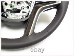 2015-2020 Cadillac Escalade Steering Wheel Dark Brown Lather Stitches 23360992