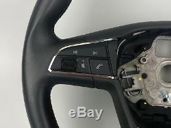 2015 Seat Leon 5f Multifunction Steering Wheel LEATHER BLACK 5F0419091L