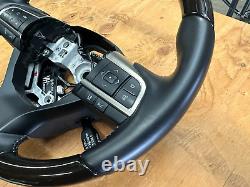 2016-2021 Lexus LX570 Steering Wheel Paddle Shifters Black Wood With Switches OEM